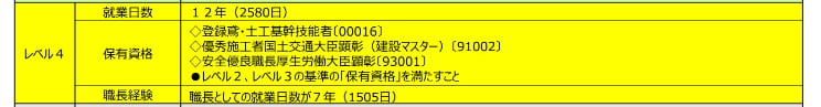 鳶　CCUS　レベルアップ基準